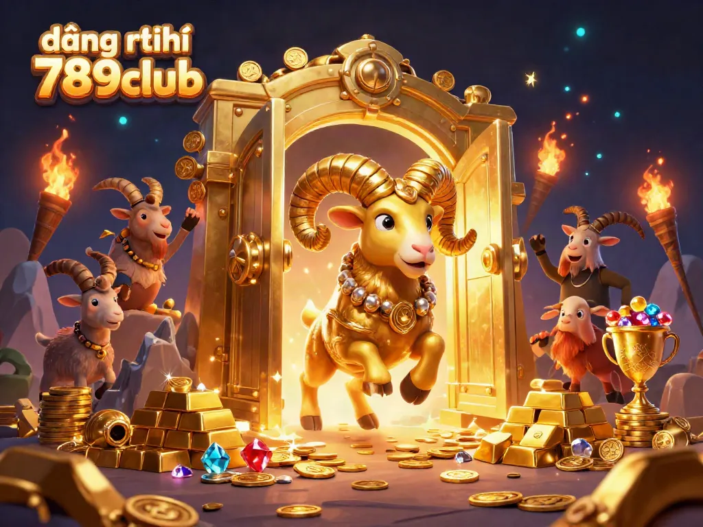 Engage in đăng ký 789club with an exciting illustration showcasing casino elements, golden treasures, and dynamic characters.