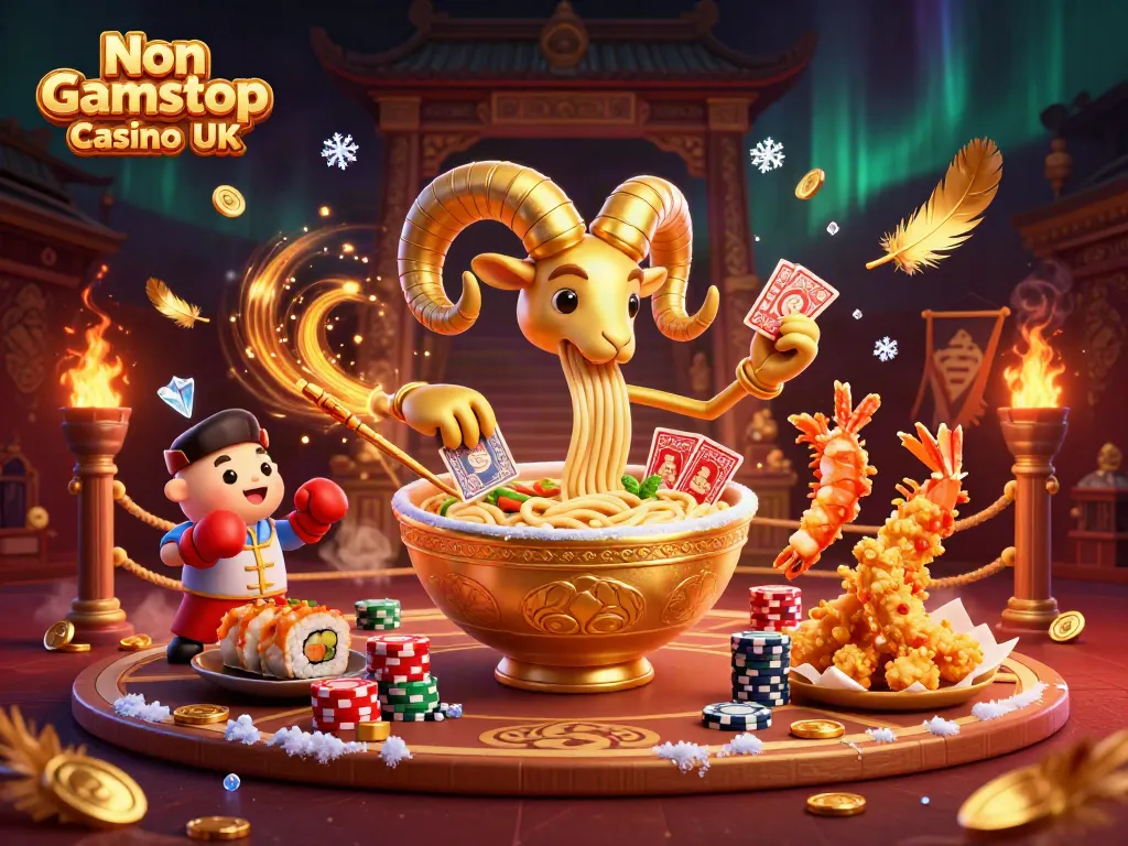 Experience the excitement at Non Gamstop Casino UK with animated characters in a dynamic casino setting.