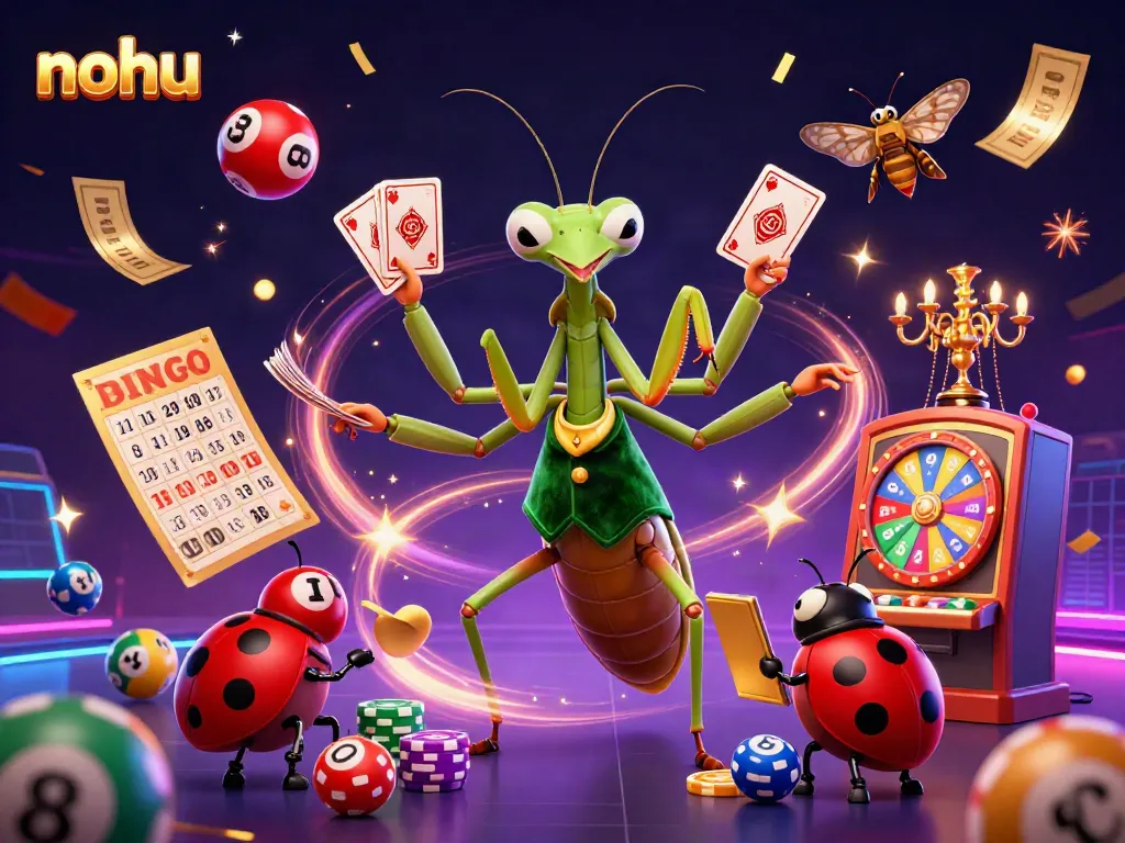 Experience exhilarating gameplay with nohu featuring vibrant characters and swirling lottery elements in a lively casino atmosphere.
