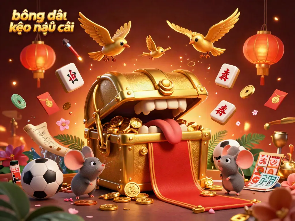 Engage with bóng đá kèo nhà cái through a vibrant illustration showcasing dynamic sports betting elements.