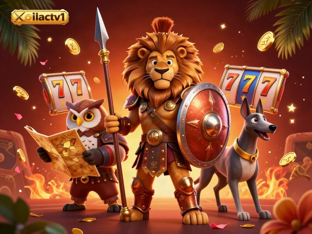 Engage with excitement while winning with xoilactv1's thrilling slot games featuring vibrant characters.