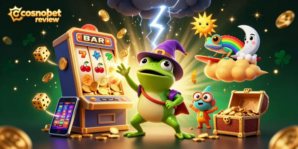 Experience thrilling gameplay with this cosmobet review illustration showcasing excitement and winnings.