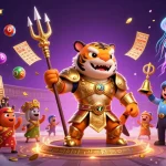 Experience thrilling wins at UFABET with a ferocious tiger shark and dynamic gambling elements.