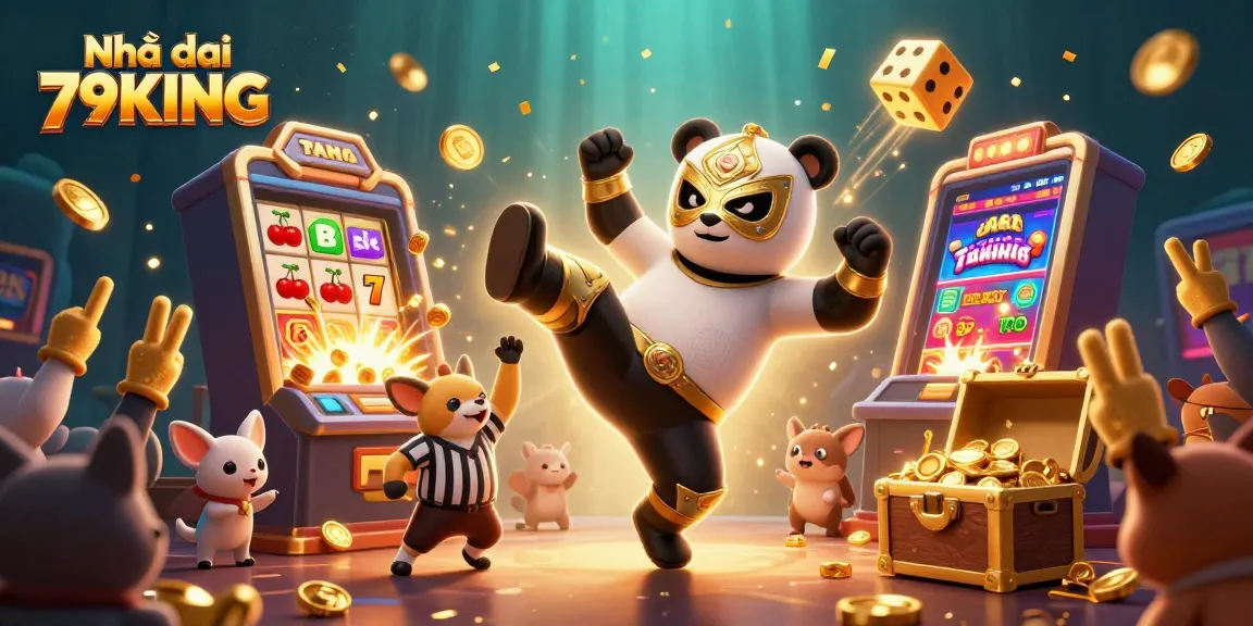 Experience the thrill at Nhà cái 79KING with an exciting 3D casino atmosphere featuring colorful game elements.