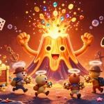 Win big with Sv368 as a golden volcano erupts treasures amidst gaming excitement.