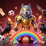 Immerse in kèo bóng đá nhà cái action with a dramatic sports betting scene featuring Norse mythology elements and vibrant visuals.