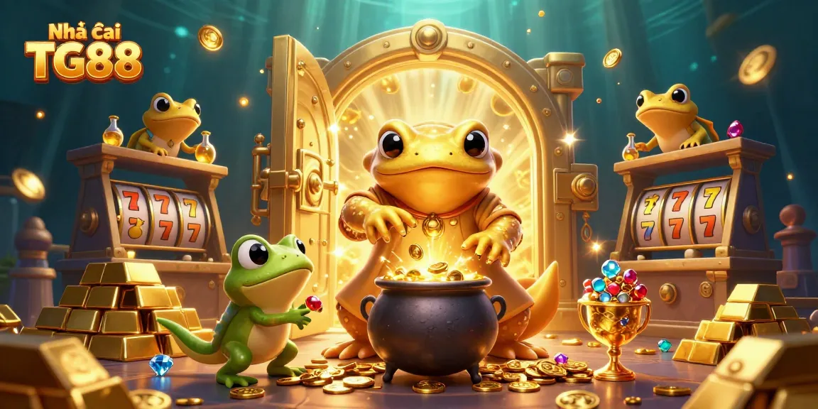 Experience Nhà cái TG88's engaging casino atmosphere with vibrant gold coins and dynamic gambling elements.