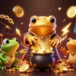 Experience kubet's thrilling world with animated characters transmuting coins in a vibrant casino setting.