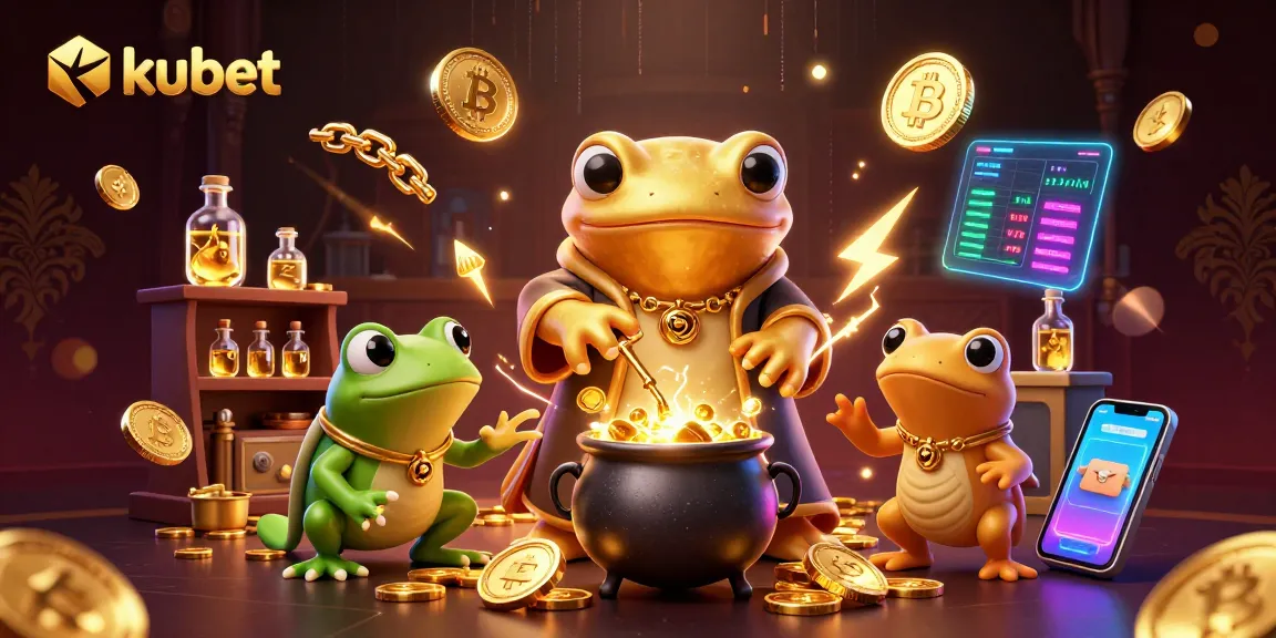 Experience kubet's thrilling world with animated characters transmuting coins in a vibrant casino setting.