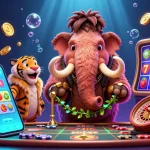 Spin to win at MMOO casino with vibrant slot games and thrilling characters in a dynamic scene.