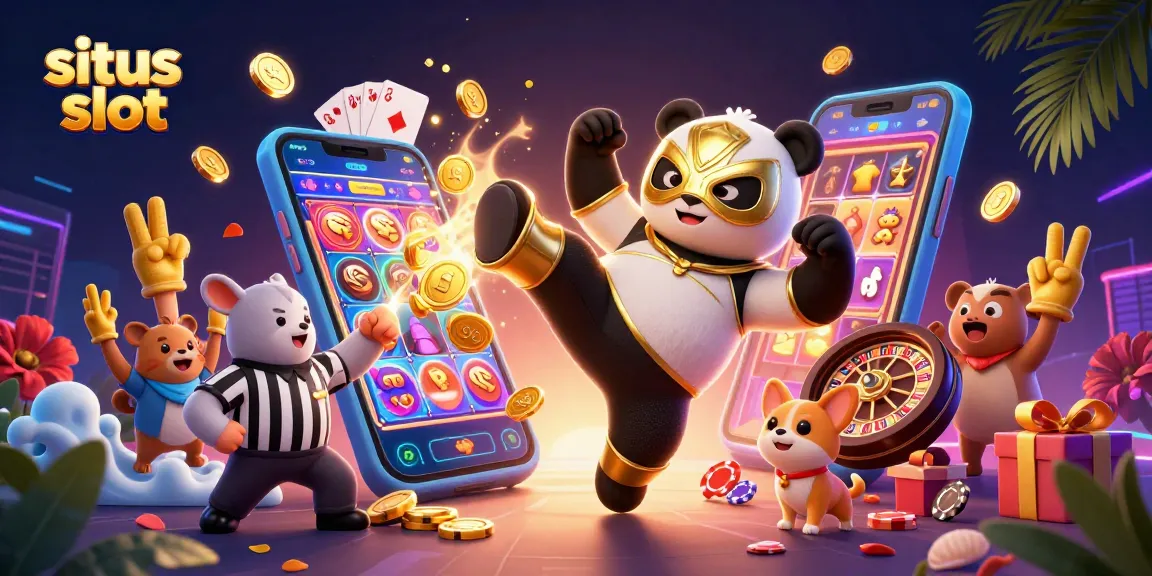 Experience excitement at a situs slot with dynamic characters and vibrant slot game elements.