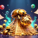 Experience the excitement of top 10 nhà cái uy tín with vibrant scenes of golden beetles and casino elements