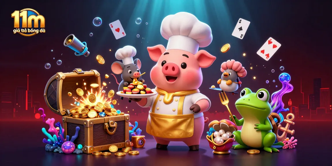 Players engage in thrilling gambling at 11m giải trí bóng đá with vibrant 3D casino scene.