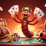 Play with excitement in the Chrome Hearts online casino featuring vibrant characters, poker tables, and dynamic chip stacks.