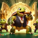 Play and win at 98win with fun characters on a vibrant casino scene filled with treasures.