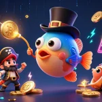 Experience thrilling gaming at iwin68 with captivating characters and crypto elements in a vibrant 3D illustration.