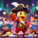 Experience the excitement of Wortel21 with vibrant casino-themed characters and gaming elements.