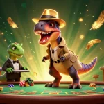 Experience thrilling blackjack action with 9BET in a vibrant, animated casino scene full of surprises.