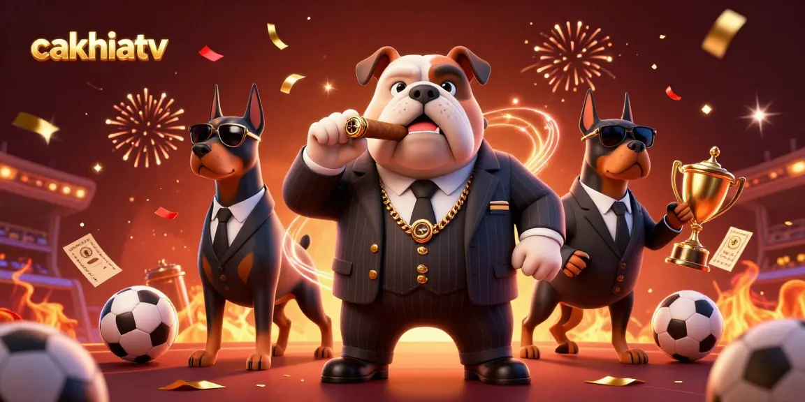 CakhiaTV showcases an engaging scene of cartoon characters betting on sports with vibrant elements, emphasizing high-quality viewing experiences.