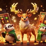Engage with thrilling m98 q slots, featuring an enchanting scene filled with magical characters and slot elements.