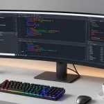 GO8 software development workspace showcasing coding efficiency and innovative technology.