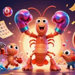 Engage with Du88 as lottery balls bounce dynamically around cheerful cartoon sea characters.