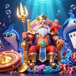 Experience thrilling games at cf68 club with Neptune, treasure, and vibrant casino elements.