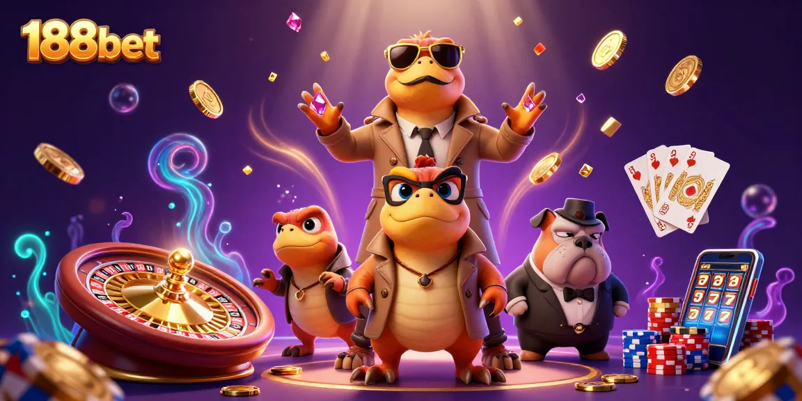 Experience the thrill of 188bet with raptors sneaking into a casino, surrounded by riches and excitement.