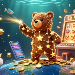 Experience the thrill of winning at slot 777 with a lively 3D casino scene filled with colorful gaming elements.