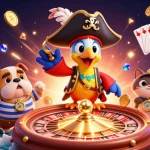 Spin to win with sunwint1 as pirate characters dive into casino adventures amidst sparkling treasure!