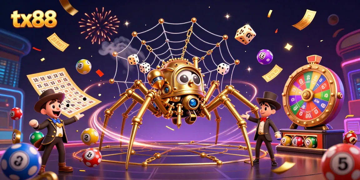 Watch tx88's vibrant steampunk scene filled with lottery excitement and festive energy.